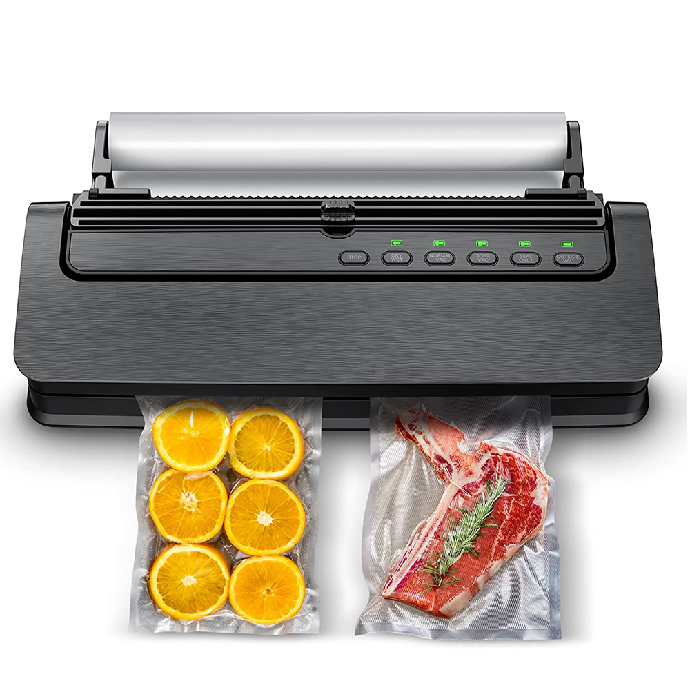 Professional Vacuum Sealer Dry and Wet Food Vacuum Sealer Machine with Vacuum Sealing Bag Roll Built-In Cutter and Stand