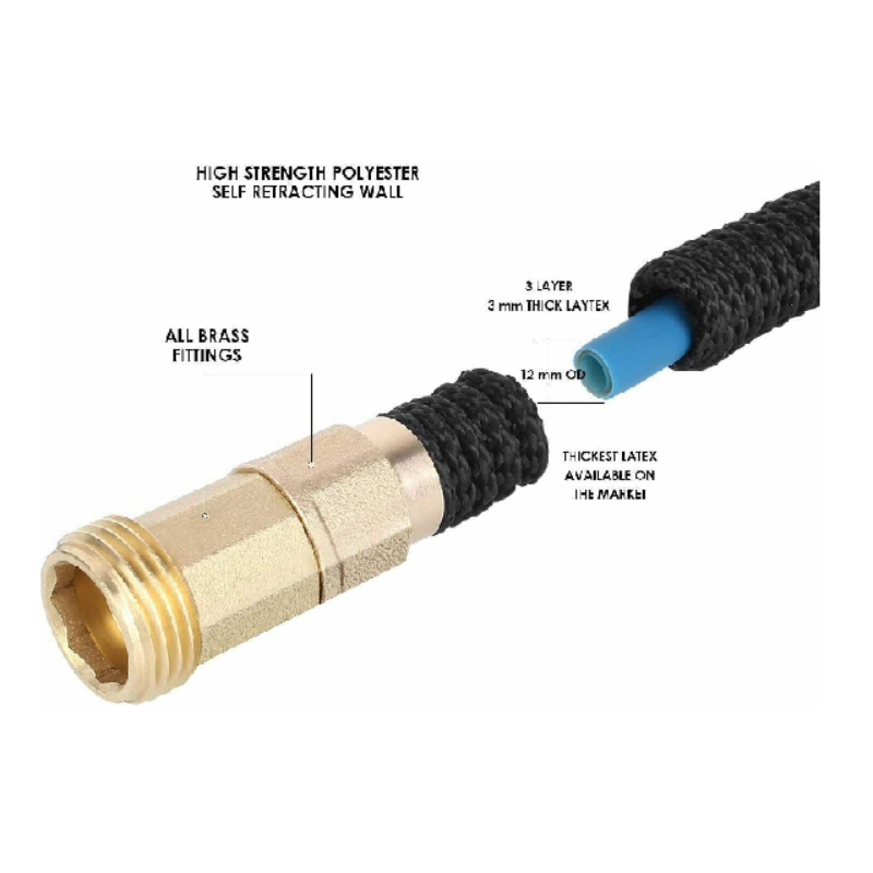 Garden Hose Expandable Magic Flexible Water Hose Hose Plastic Hoses Pipe with Spray Gun to Watering Black 15M,23M,30M