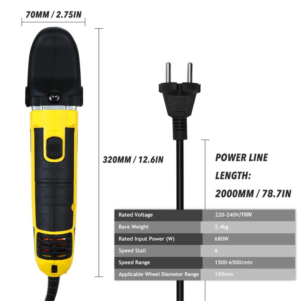 220V/110V Dual Action Car Polisher DA Car Polishing Machine Electric Random Orbit Adjustable Speed Waxer Buffer Machine