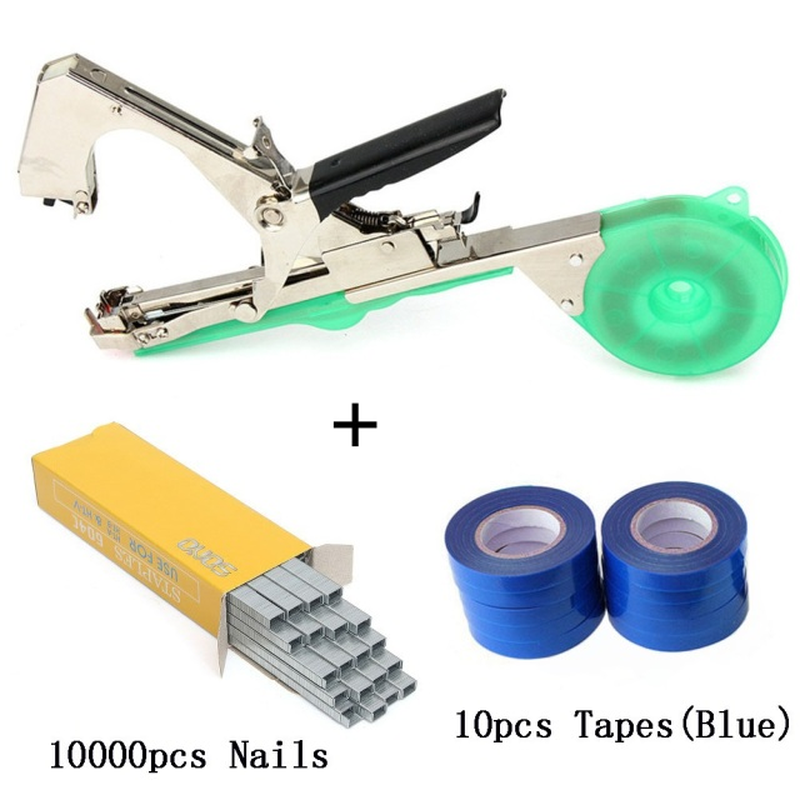 Tying Machine Plant Garden Plant Tapetool Tapener +10 Rolls Tape Set for Vegetable Grape Tomato Cucumber Pepper Flower