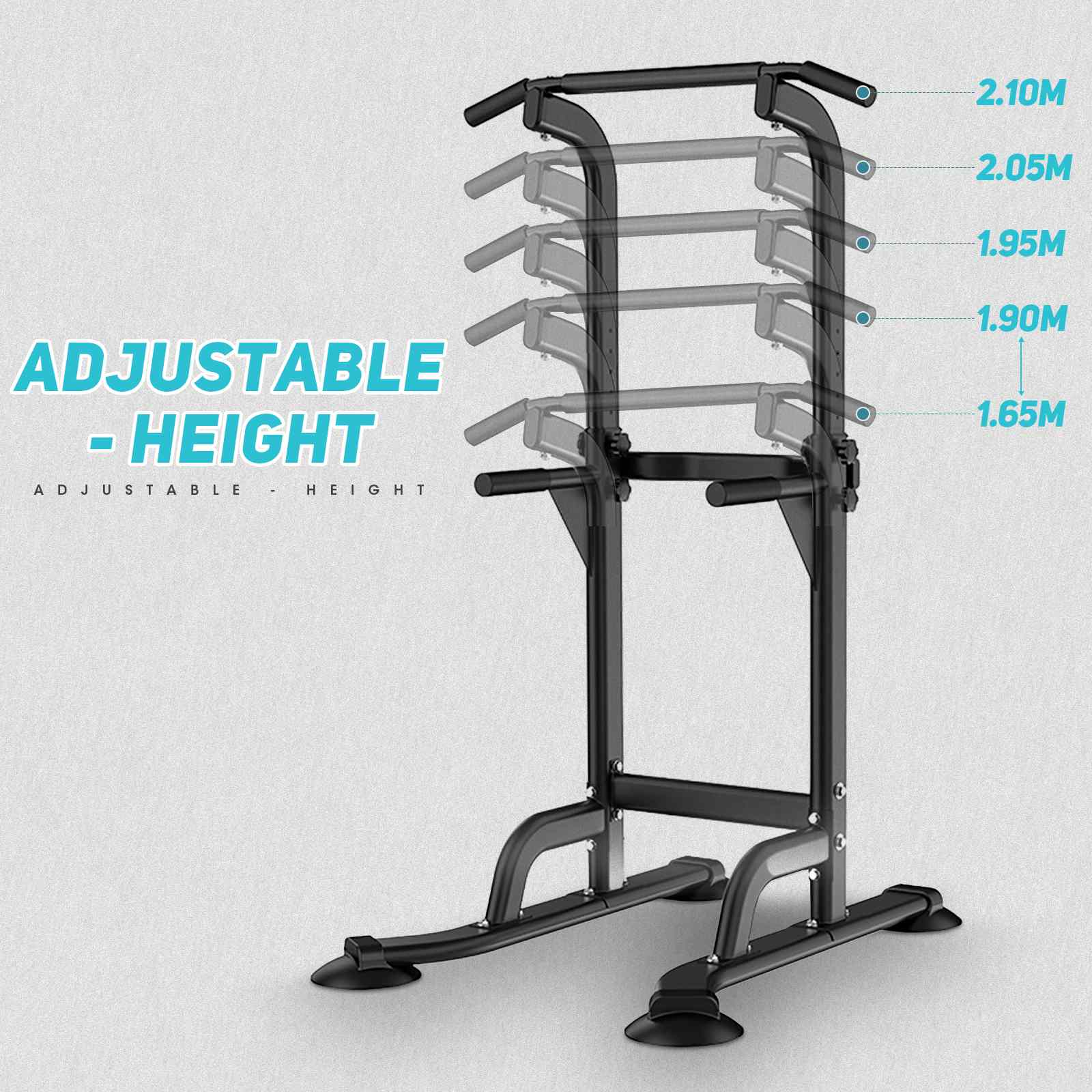 Indoor Pull up Bar Adjustable Horizontal Bars Multifunction Workout Pull up Station Power Tower Home Gym Fitness Equipment 150Kg