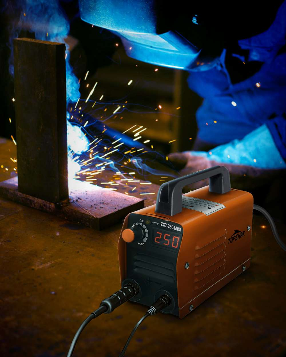 ZX7-250 250A 220V Mini Electric Welding Machine Portable Digital Display MMA DC Inverter ARC Welder Weld Equipment