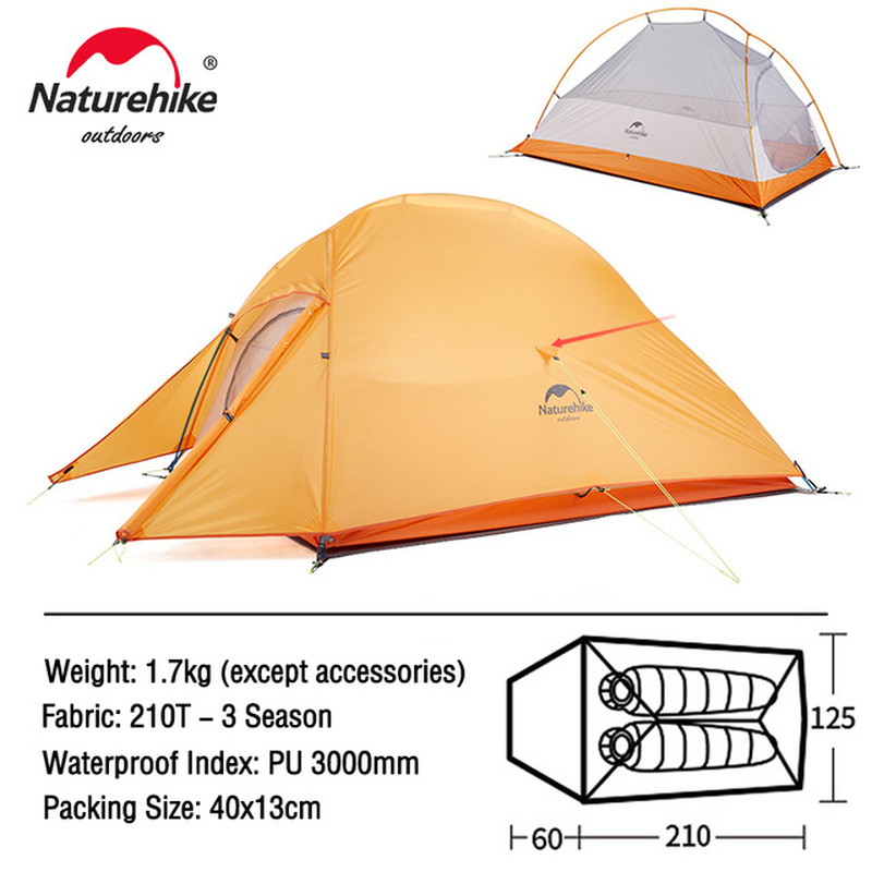 Cloud up Series Tent Ultralight 20D Nylon Camping Tent Waterproof Outdoor Hiking Travel Tent Backpacking Cycling Tent