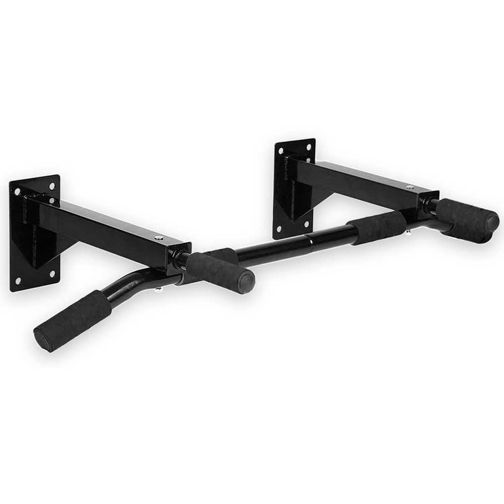 Home Pull up Bar Wall Mounted Frame Exercise Chin Gym Crossfit Fitness Black