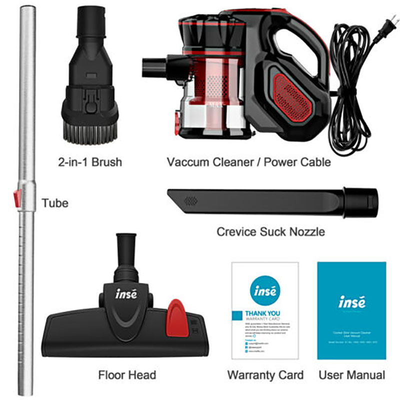 I5 Corded Vacuum Cleaners 18Kpa Powerful Suction 600W Motor 4 in 1 Stick Handheld Vaccum Cleaner for Home Pet Hair Carpet