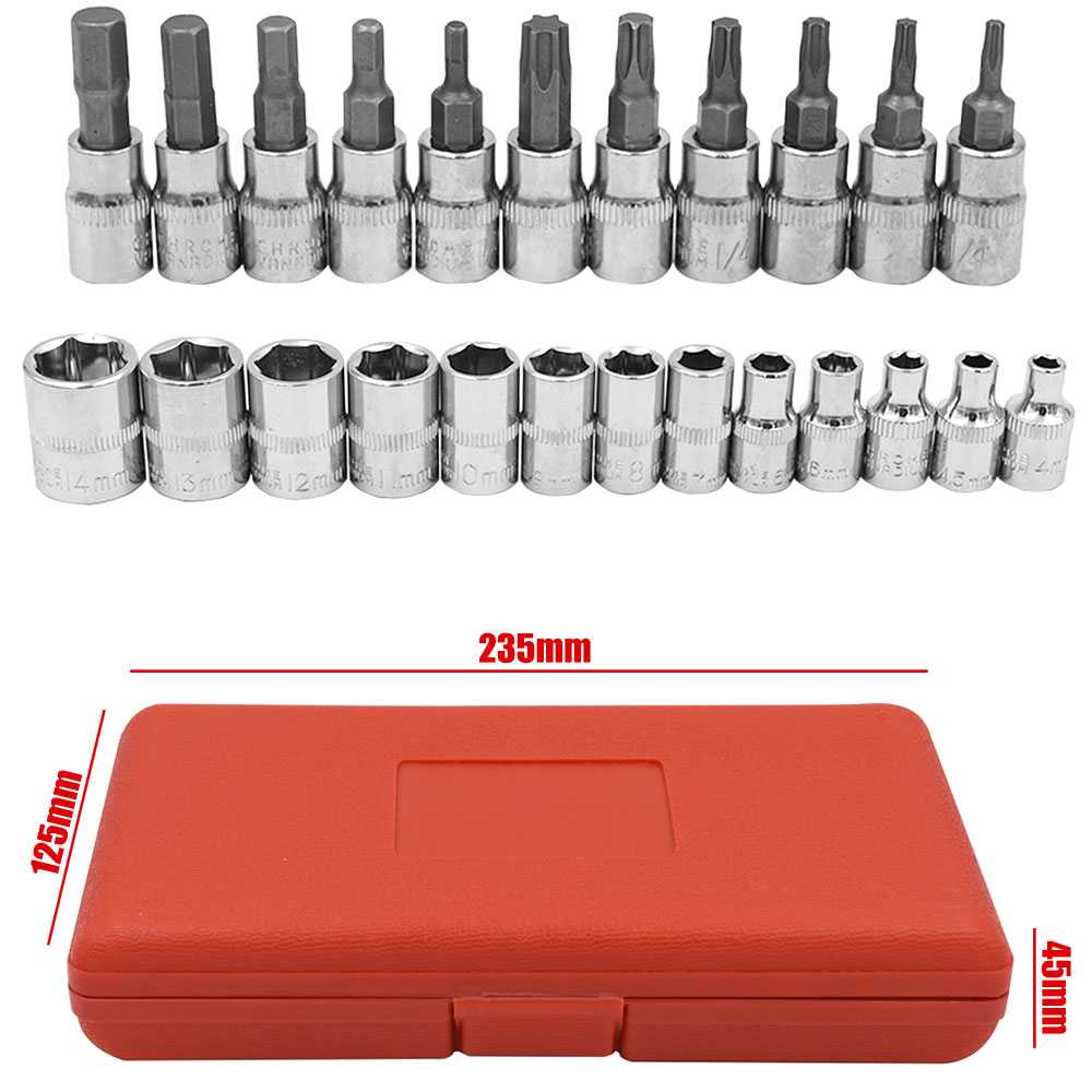 Home Hand Tool Set Mechanics Kit 46 Piece Precision Screwdriver DIY with Hard Case for Maintenance Work Repair