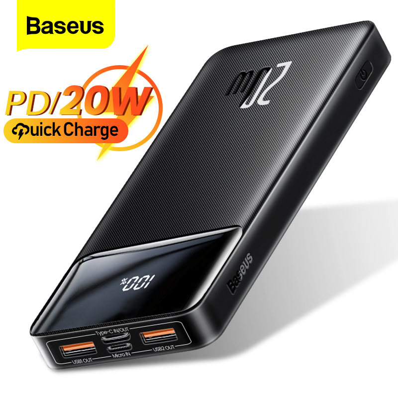 Power Bank 20000Mah Portable Charger Powerbank 10000Mah External Battery PD 20W Fast Charging for Iphone Xiaomi Poverbank