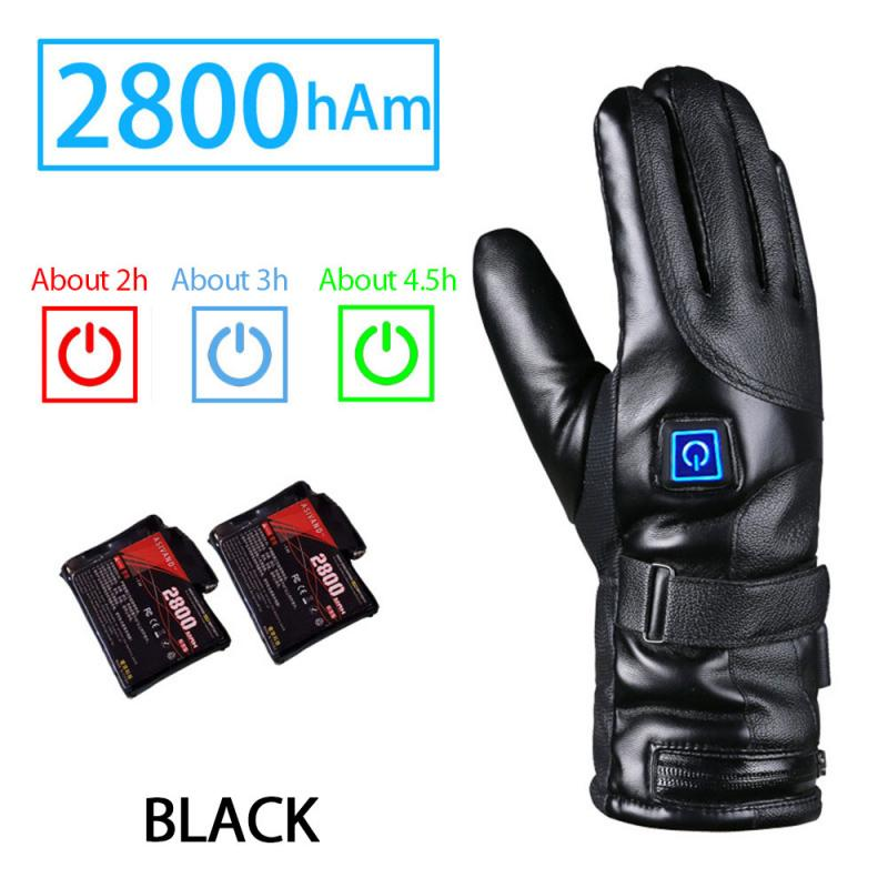 Men Women Rechargeable Electric Warm Heated Gloves Battery Powered Heat Gloves Winter Sport Heated Gloves for Climbing