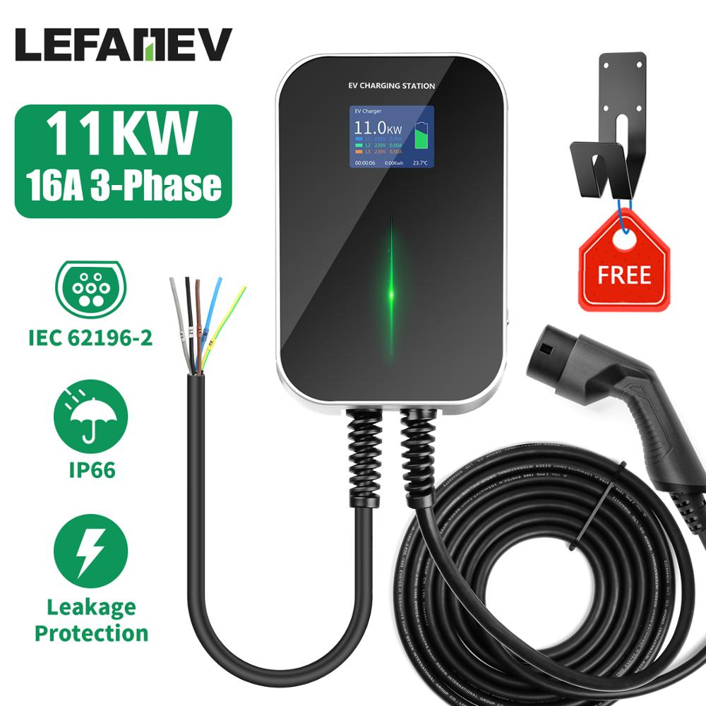 EV Charger 16A 3 Phase Electric Vehicle Charging Station EVSE Wallbox with Type 2 Cable IEC 62196-2 for Audi for Mercedes-Benz