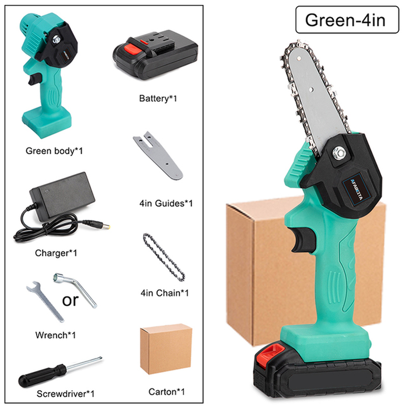 4In/6In/8In Electric Saw Chainsaw Mini Wood Cutters Bracket Motor for 18V Battery 500R/Min Chain Power Tool