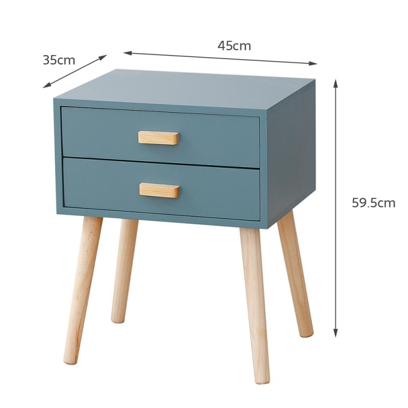 Nightstand Wooden Solid Bedside Cupboard Book Shelf Cabinet Bedroom Furniture Nightstands Makeup Dresser Table De Chevet HWC