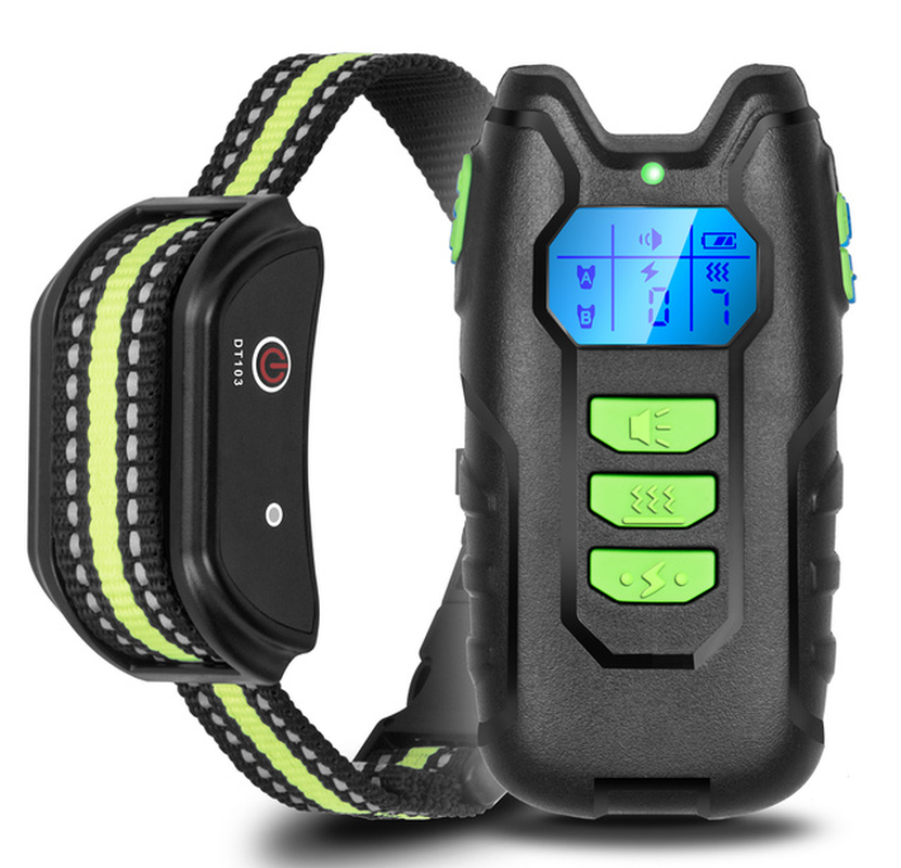 Electric Dog Training Collar with LCD Display Vibration Anti-Bark Control Rechargeable Remote Waterproof Collar for Dogs