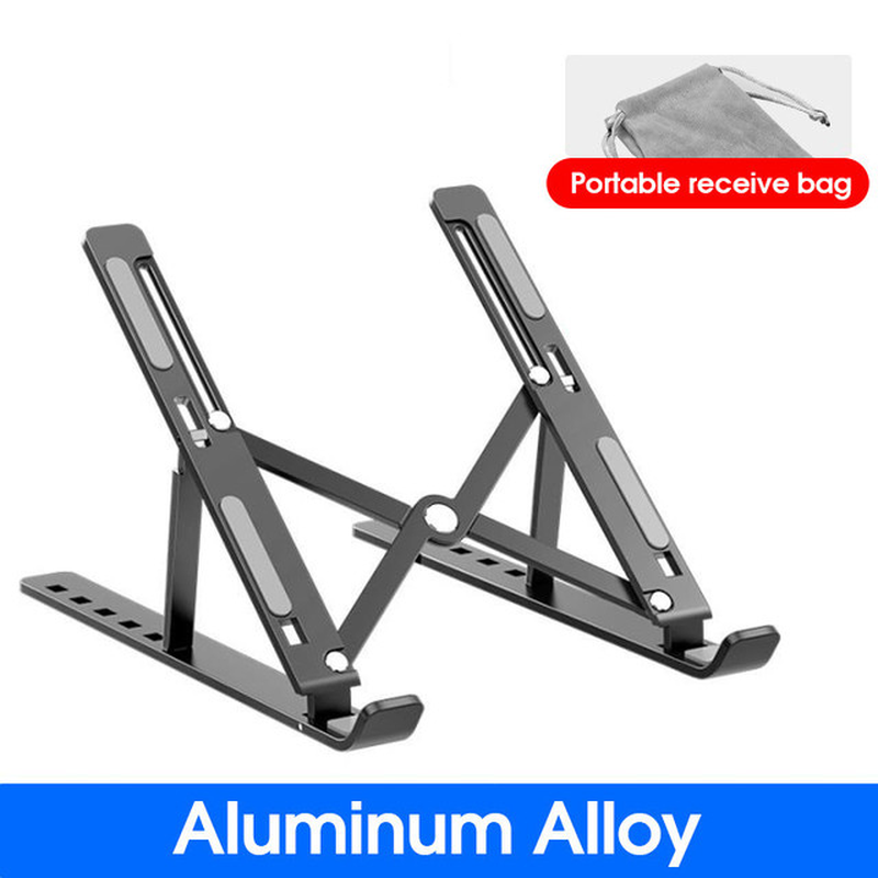 Portable Laptop Stand Aluminium Foldable Stand Compatible with 10 to 15.6 Inches Notebook Adjustable Support Base for Laptops