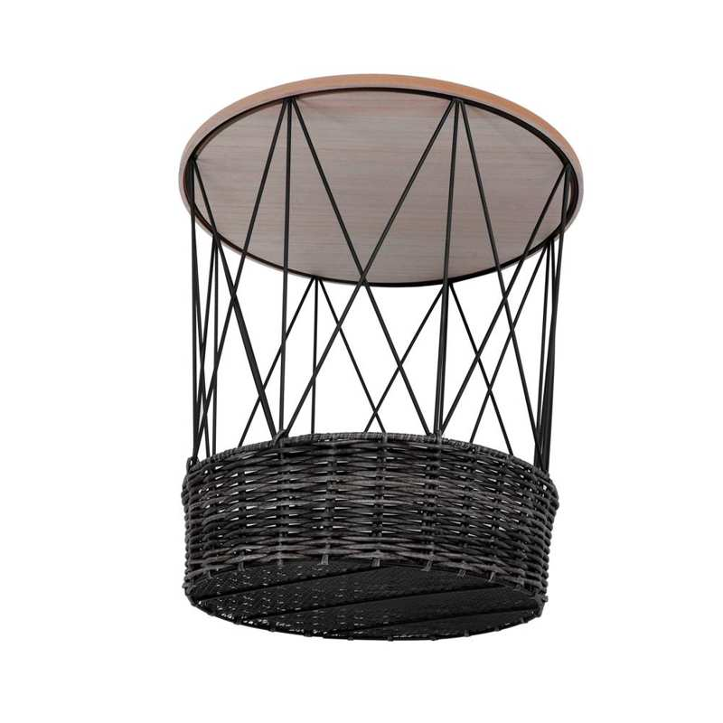 Modern Coffee Table Storage Basket round Hollow Side Table Home Living Room Decoration Storage Table Home Furniture