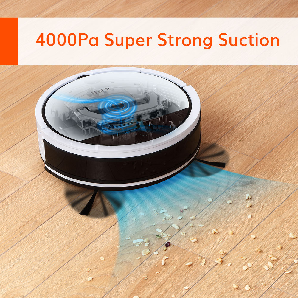 V9E Robot Vacuum Cleaner Smart Suction, Dust Box WIFI Cellphones APP ,4000Pa Suction 110 Mins Runtime, Household Tools