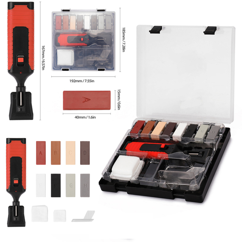 Laminate Repairing Kit Wax System Floor Worktop Sturdy Casing Chips Scratches Mending Tool Set Repair Hand Tool Kit