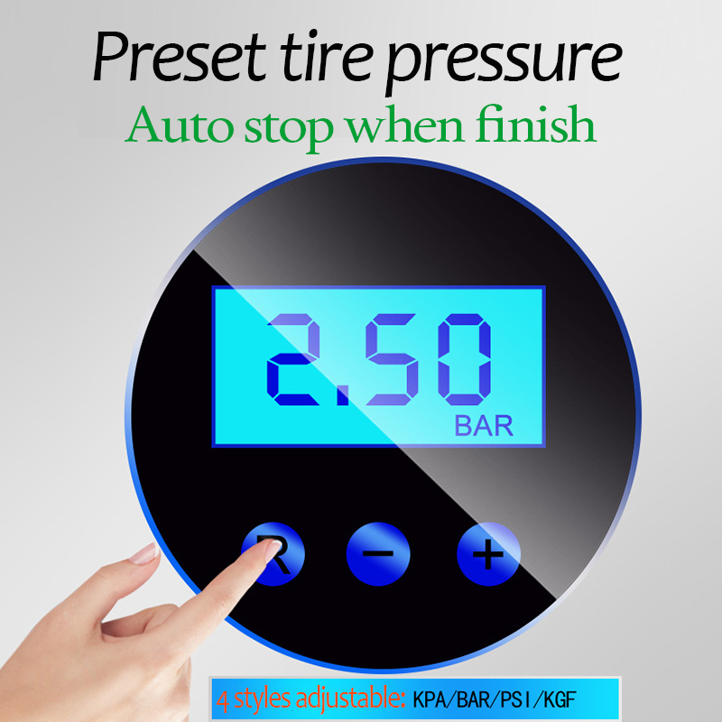 Digital Tire Inflator DC 12 Volt Car Portable Air Compressor Pump 150 PSI Car Air Compressor for Auto Car Motorcycles Bicycles