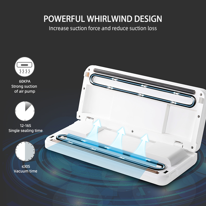 Automatic Vacuum Sealer with Free Vaccum Sealing Bags Packing Machine Food Storage Packer for Dry Wet Food Perservation