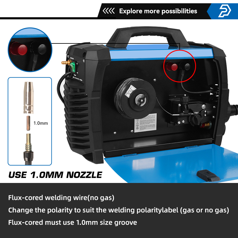 PRO PSWM01A MIG Welding Machine 3 in 1 Welder 220V 140 Amp Max TIG MMA Flux Cored Wire DIY Professional Welding Work