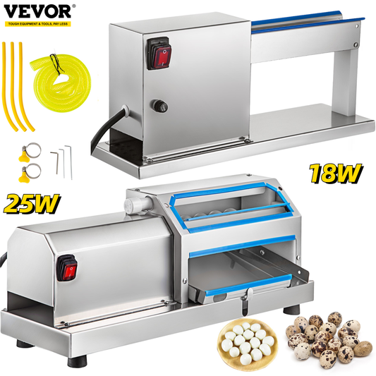 50/60 KG/H Electric Quail Egg Peeler Machine Automatic Sheller 304 Stainless Steel Multifunctional Kitchen Shops Home Use 25w