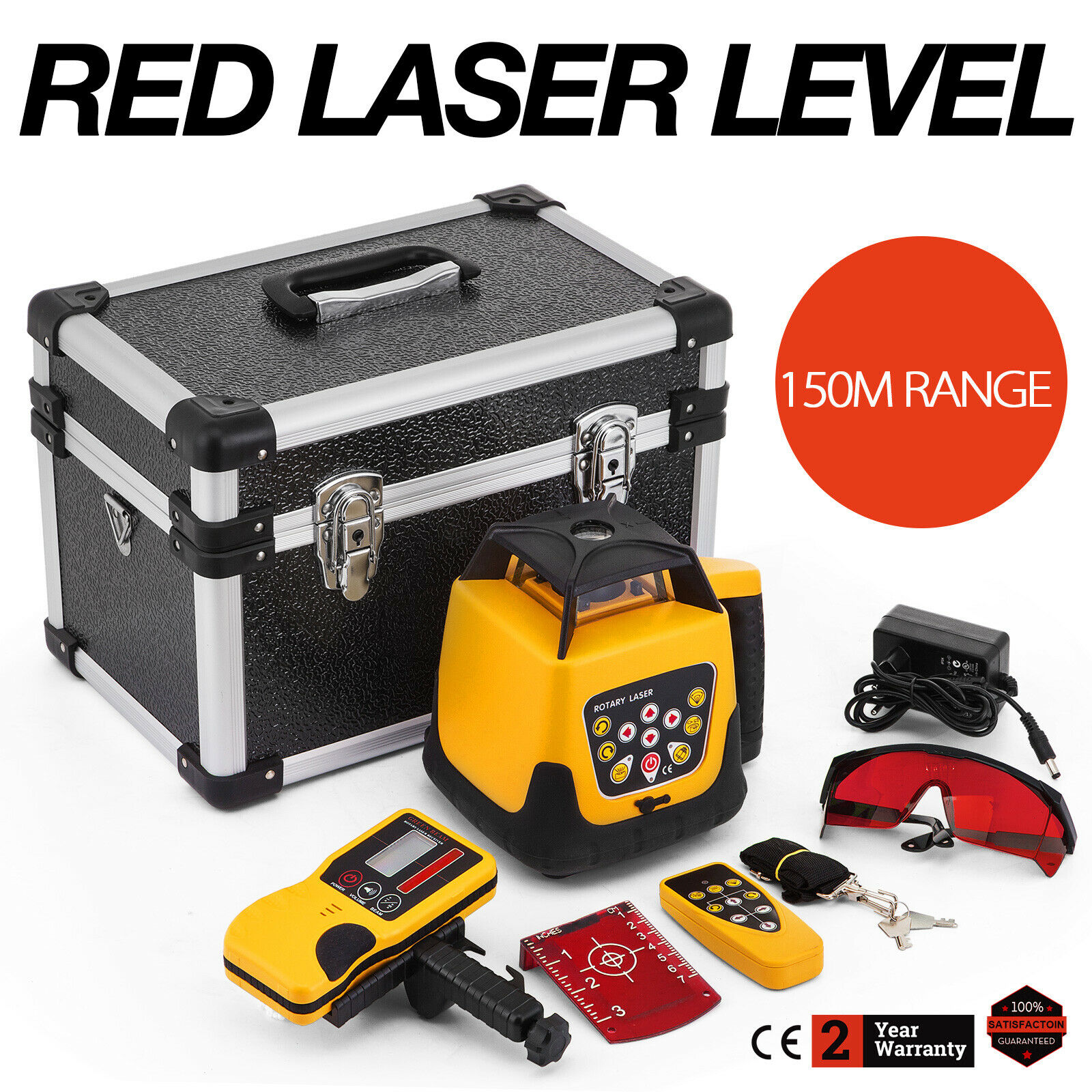 Red Rotary Laser Level Self-Leveling Automatic Construction Building Rotating