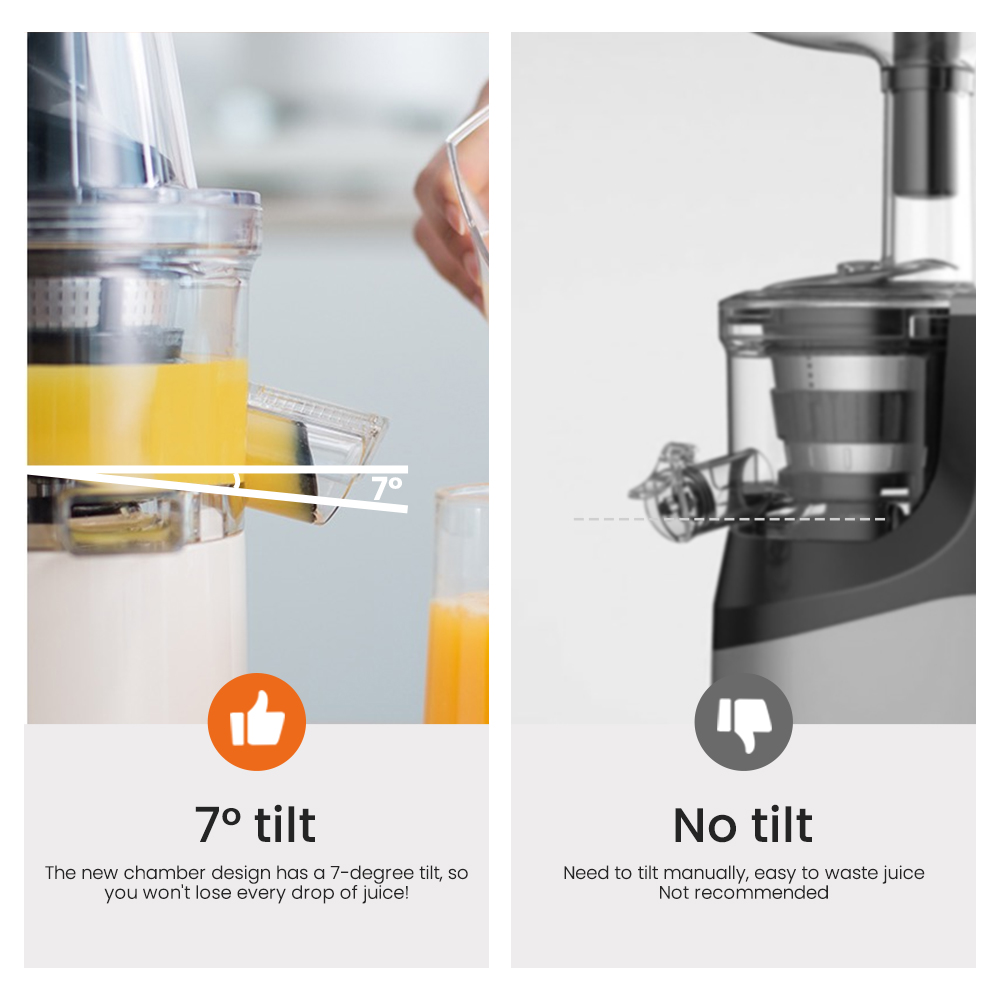 Slow Juicer with Stainless Steel Strainer (FFS6), New Filterfree Juice Concerto 150W,Summer New Release - Home Edition