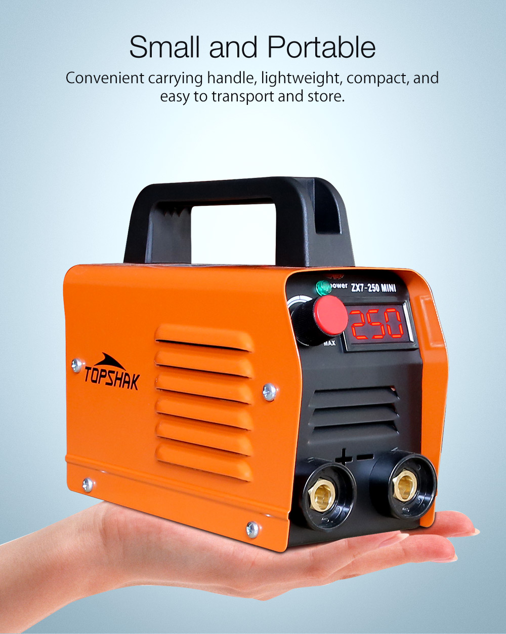 ZX7-250 250A 220V Mini Electric Welding Machine Portable Digital Display MMA DC Inverter ARC Welder Weld Equipment