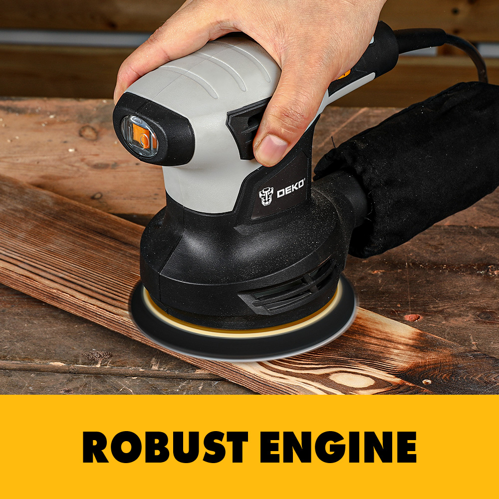 280W/320W/350W Random Orbit Sander with 8 Hole 125Mm Sandpaper and Variable Speed Sander Power Tools (DKSD28Q1)