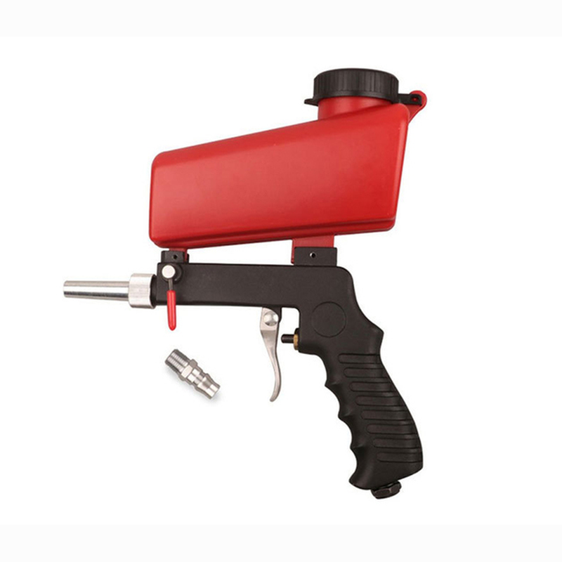 90Psi Portable Gravity Pneumatic Sandblaster Gun Lightweight Aluminium Handheld Blasting Device Spray Gun 700Cfm Power Tool