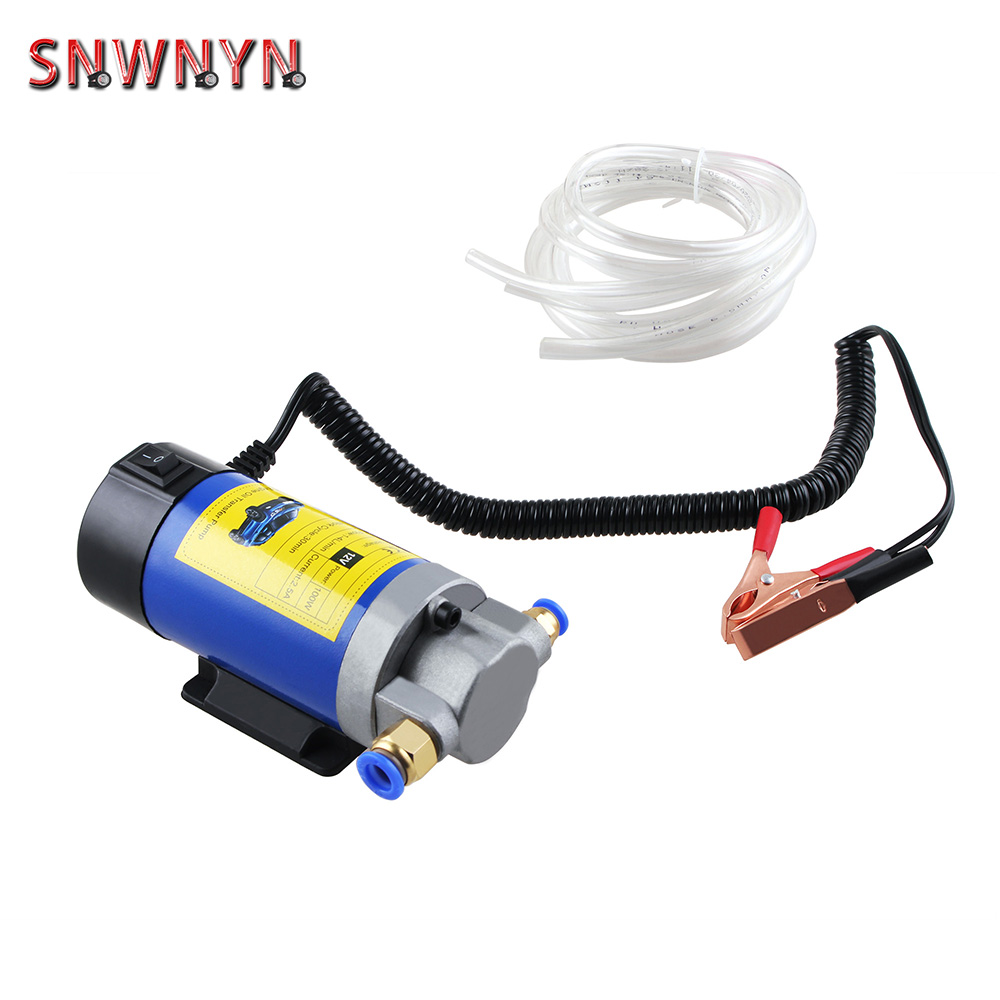 New 12V Electric Scavenge Suction Transfer Change Pump Motor Oil Diesel Extractor Pump 100W 4L for Car Oil Pumps