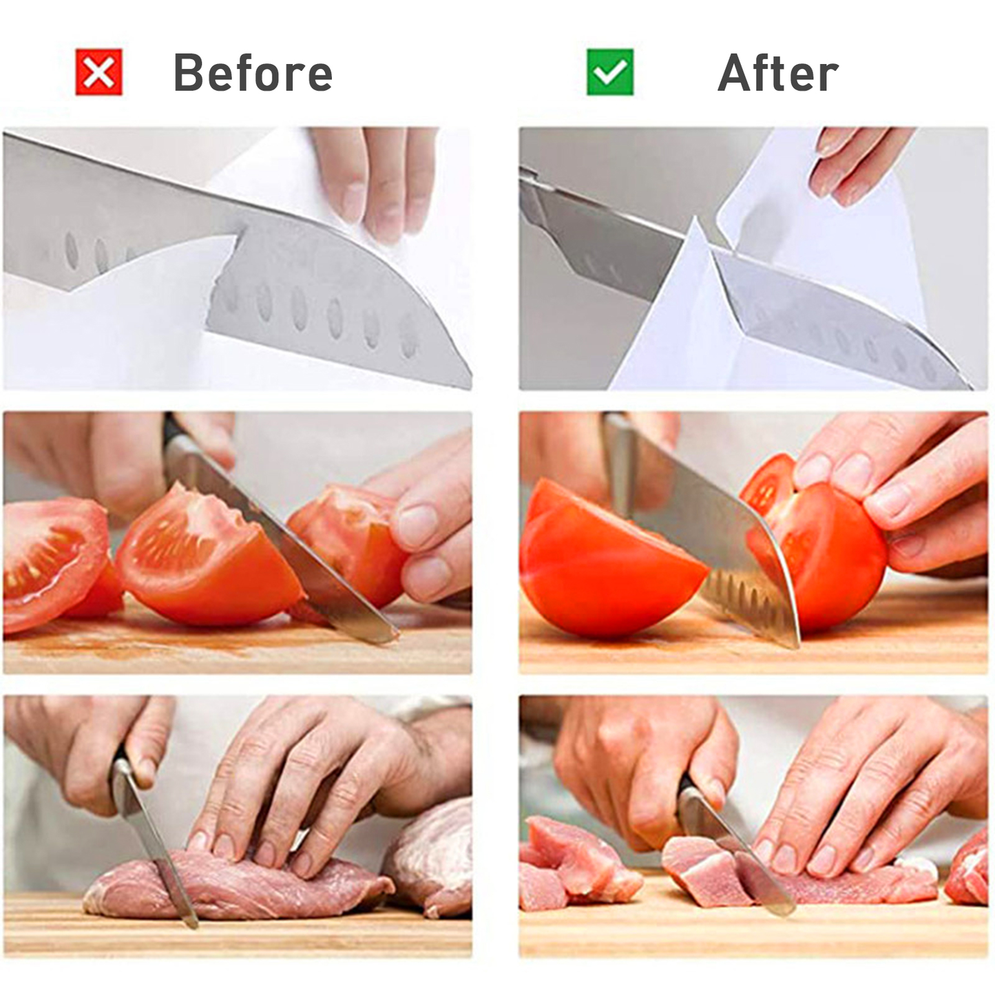 Knife Sharpener 360-Degree Rotation Fixed Angle Manual Knife Sharpener with 4 Whetstones Desktop Clip-On Knife Sharpener Kit