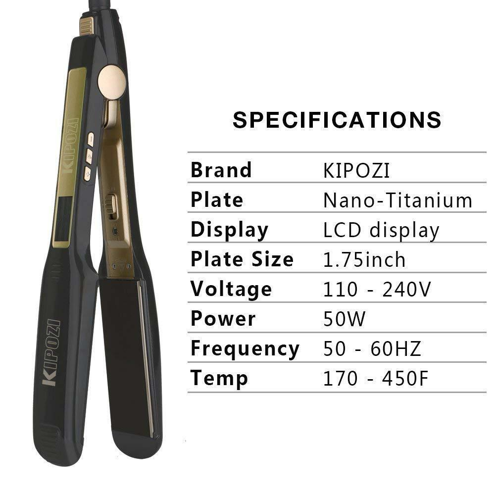 Steam Hair Straightener Flat Iron Tourmaline Ceramic Professional Hair Straightener LCD Digital Screen Salon Steam Hair