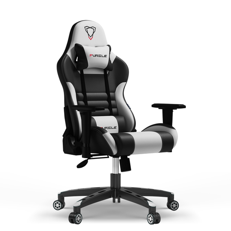 Carry Series Gaming Chair 360° Swivel Ergonomic Racing-Style 90-160 Degree Decline Office Chair Black White Colors