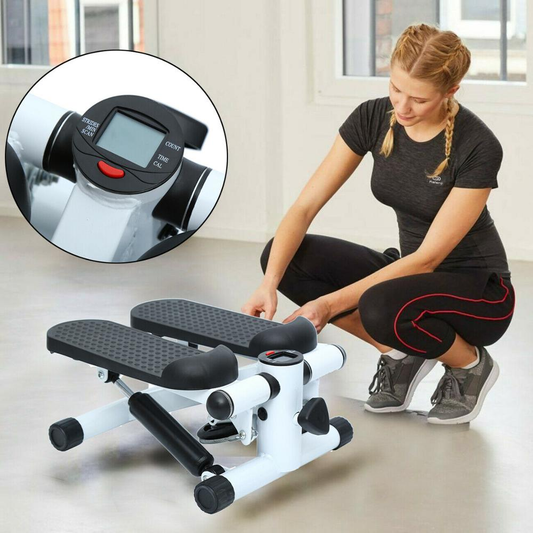 Swing Side Stepper LCD Display Expander Aerobic Fitness Step Exercise Machine Equipment