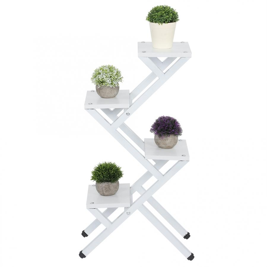 4 Tier Multi-Story Outdoor Indoor Space Living Room Flower Pot Stand Shelf Garden Rack Shelf for Flowers