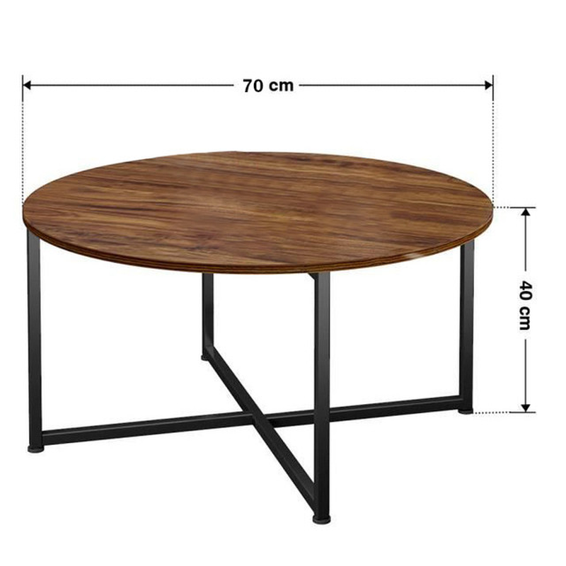 Table70*70*40Cm round Modern Coffee Table Wood Tea Coffee Service Desk Living Room Living Room Table HWC