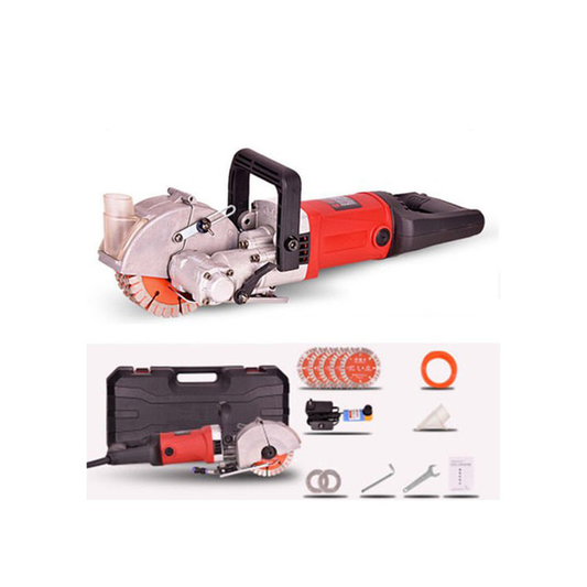 EU Stock Wall Groove Cutting Machine 4000W 6500RPM Electric Wall Chaser 5X133Mm Saw Blades Slot Brick Concrete Granite Marble