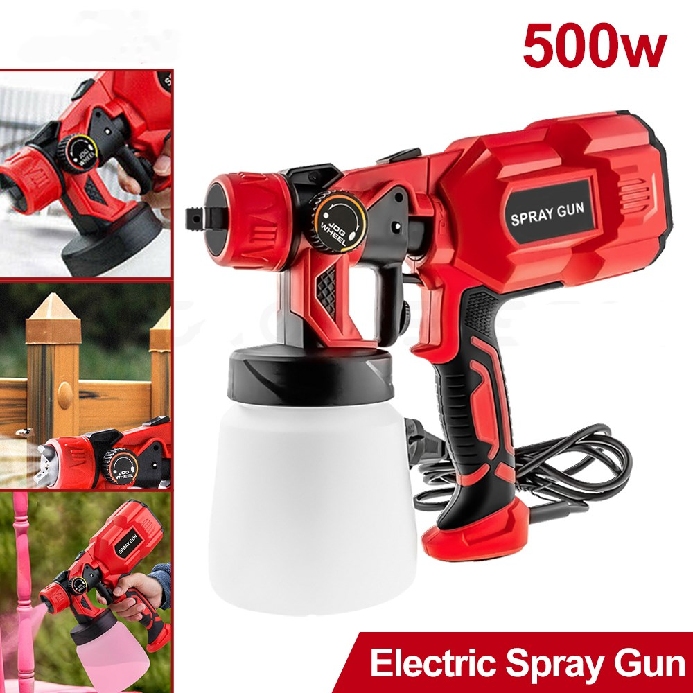 Electric Paint Spray Gun Tools 18V 550W 3 Nozzle Large Capacity Home Garden Portable Painting Sprayer Gun Airbrush