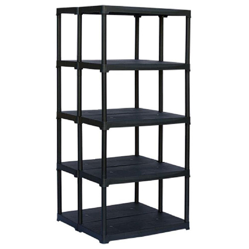 Modular Polypropylene Artplast Shelves Collection "Tempo", with Various Dimensions and Shelves Black and Ivory Color