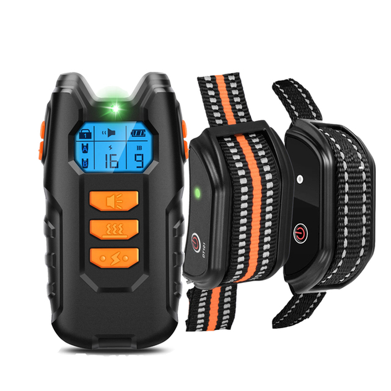 Electric Dog Training Collar with LCD Display Vibration Anti-Bark Control Rechargeable Remote Waterproof Collar for Dogs