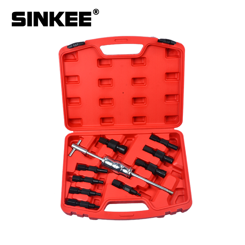 9/10Pc Blind Hole Kit Slide Hammer Pilot Internal Bearing Puller Bearing Extractor Removal Tool Kit SK1034