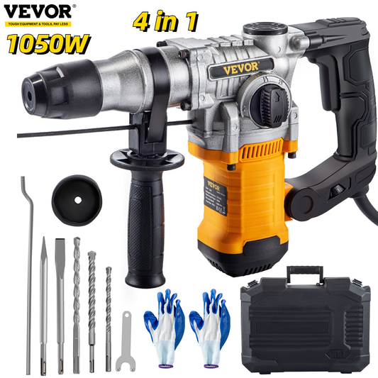 1050W Rotary Hammer Drill Max Drilling 26Mm SDS plus Demolition Jackhammer Breaker 4In1 Electric Wood Concrete Perforator