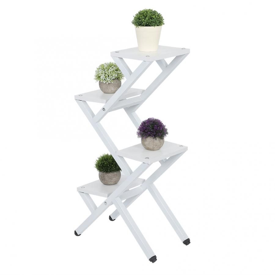 4 Tier Multi-Story Outdoor Indoor Space Living Room Flower Pot Stand Shelf Garden Rack Shelf for Flowers