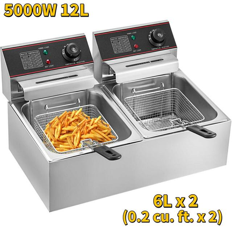 Commercial Electric Deep Fryers 12L 20L for Fast Food Restaurant Fried Chicken Stands Frying Chips French Fries Pork Chops