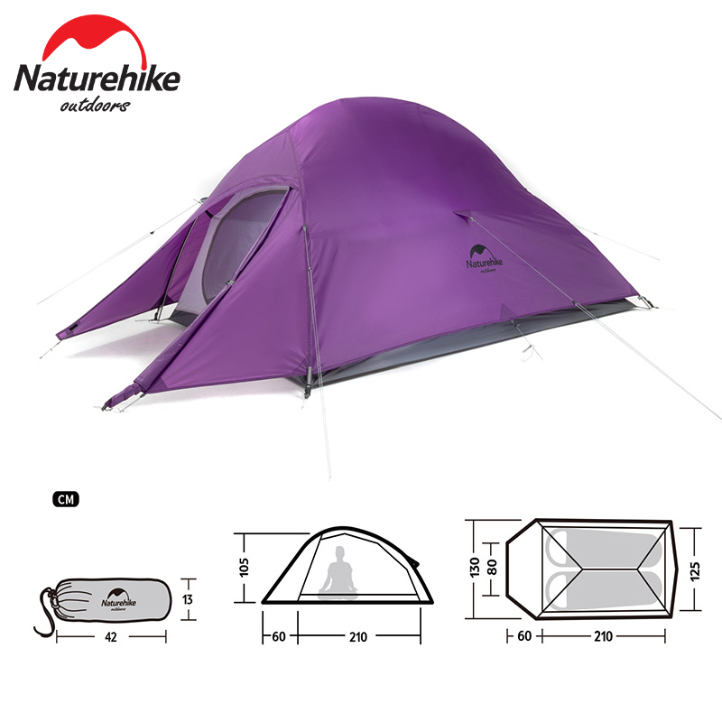 Cloud up 1 2 Tent Ultralight Camping Tent Double Layer Waterproof Tent Outdoor Hiking Backpacking Tent with Free Mat