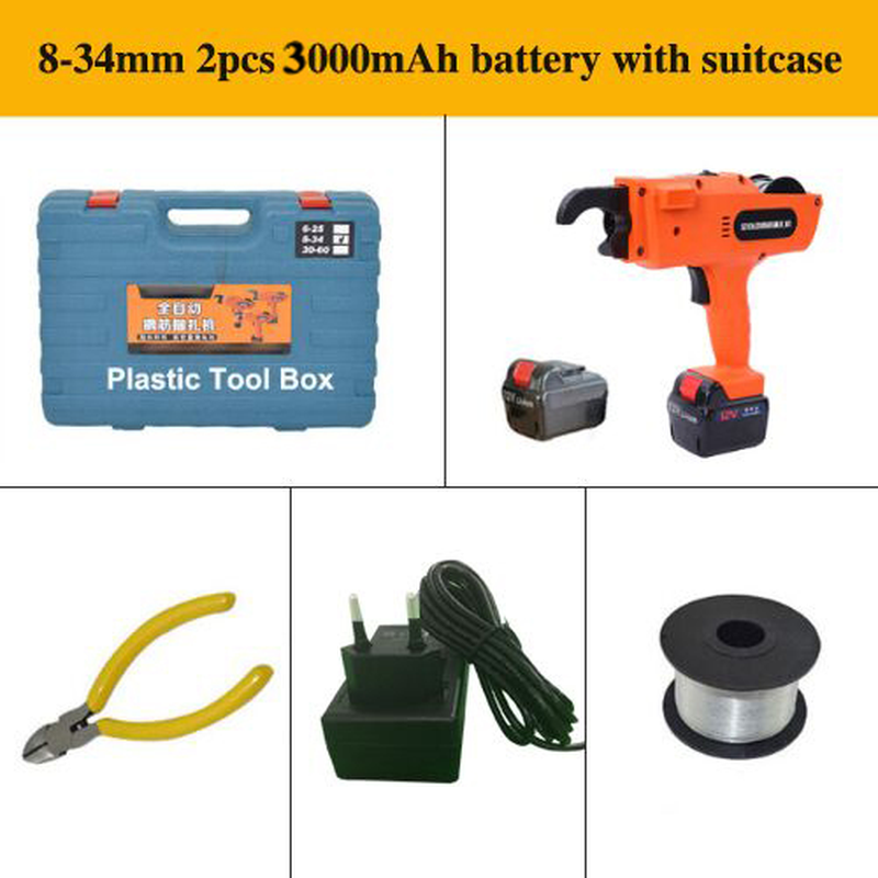 Rebar Tier Binding Machine 12V 3000Mah Automatic Rebar Tying Machine Cordless Wire Lithium Battery