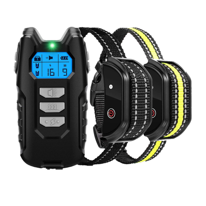 Electric Dog Training Collar with LCD Display Vibration Anti-Bark Control Rechargeable Remote Waterproof Collar for Dogs