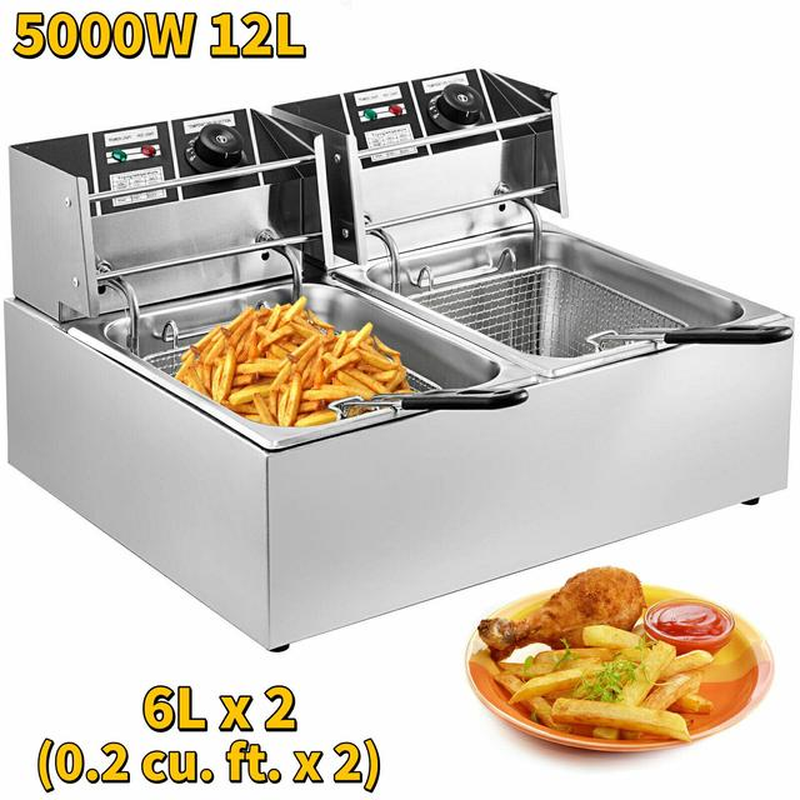 Commercial Electric Deep Fryers 12L 20L for Fast Food Restaurant Fried Chicken Stands Frying Chips French Fries Pork Chops