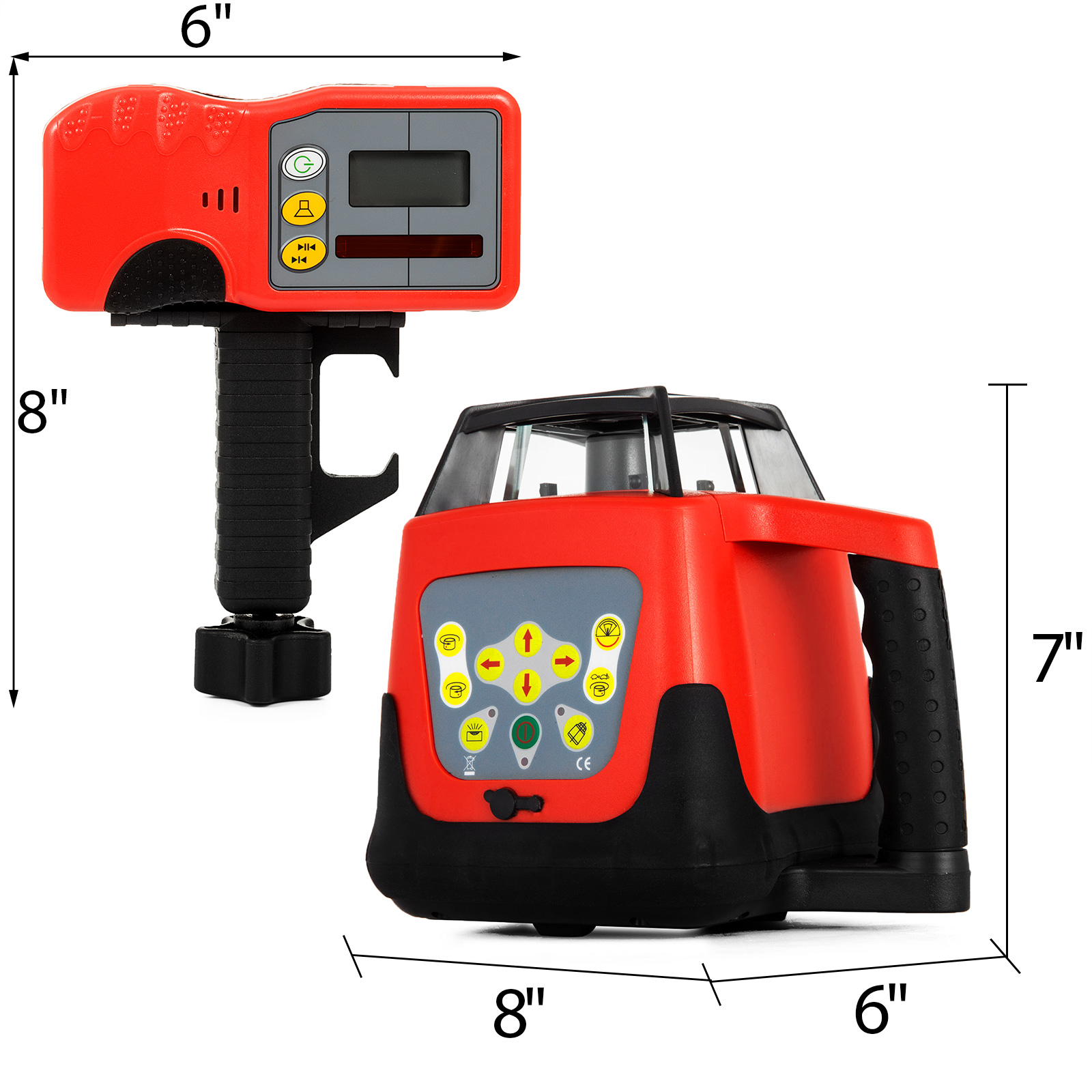 360° Rotary Laser Level Kit Self-Leveling 500M Range Measurement Instruments Construction Tools for Outdoor Industry Use