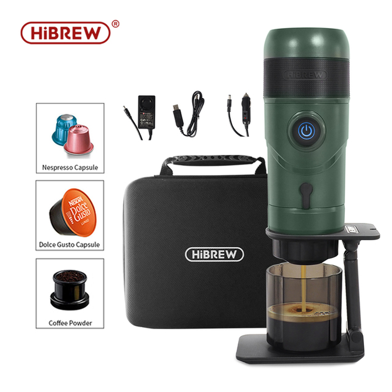 Portable Coffee Machine for Car & Home,Dc12V Expresso Coffee Maker Fit Nexpresso Dolce Pod Capsule Coffee Powder H4